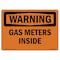 Signmission Safety Sign, OSHA WARNING, 7" Height, Gas Meters Inside, Landscape OS-WS-D-710-L-12625 - alternate 1